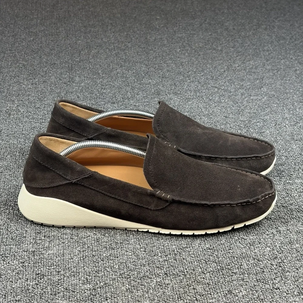 OluKai Ka'a Loafer Mens 11.5 Brown Suede Leather Slip On Casual Shoes 10535-6363